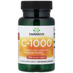 Swanson C-1000 Vitamin C with Rosehips 1000mg 30 capsules
