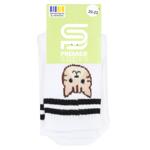 Носки подростковые Premier Socks Котик высокие с полосами р.20-25 белый