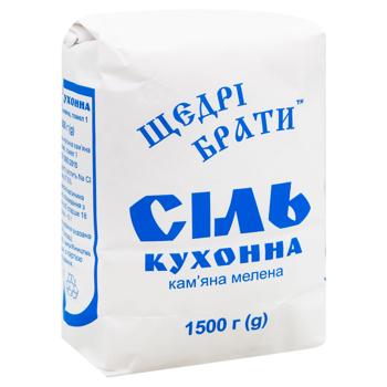 Shchedri Braty Stone Salt 1.5kg - buy, prices for ULTRAMARKET - photo 3
