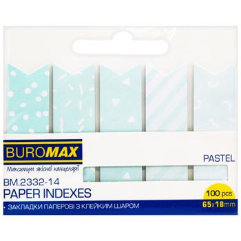 Buromax Pastel Paper Blue Bookmarks 65x18mm 100 sheets - buy, prices for MegaMarket - photo 1