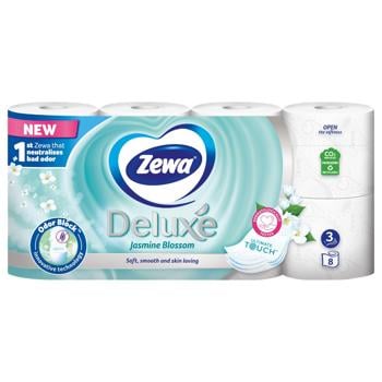 Zewa Deluxe Jasmine 3-ply Toilet Paper 8pcs - buy, prices for - photo 2