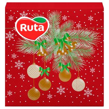 Ruta Christmas Balls 2-Ply Napkins 20pcs 33*33cm - buy, prices for ULTRAMARKET - photo 1