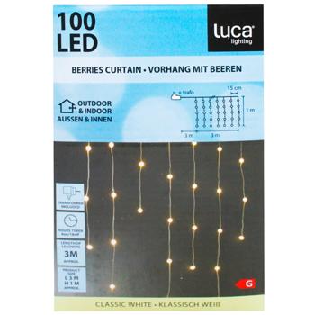 Luca Lighting Curtain Garland 100 LED 3x1m White Light - buy, prices for WINETIME - photo 2