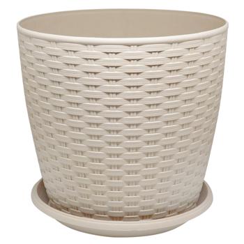 Aleana Rattan Cocoa Flower Pot with Stand 24*22cm - buy, prices for - photo 1