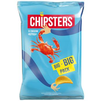 Чипсы Chipster`s со вкусом Краб 180г - купить, цены на КОСМОС - фото 1