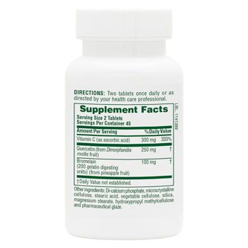 Natures Plus Quercetin Plus Quercetin and Bromelain 90 tablets - buy, prices for Biotus - photo 2