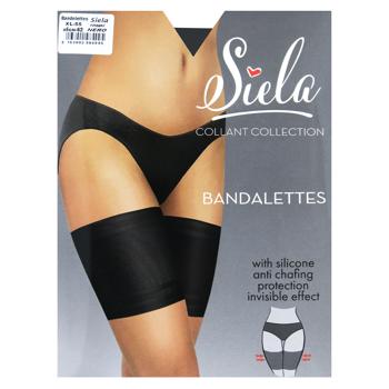 Бандалетки женские Siela гладкие XL Nero