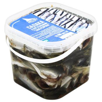 Dobra Ryba Zakusochna Baltic Herring in Oil with Spices 1000g - buy, prices for METRO - photo 3