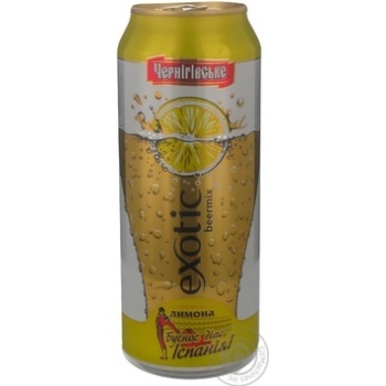 Special pasteurized lager Chernigivske Exotic Beermix Lemon can 3.8%alc 500ml Ukraine - buy, prices for - photo 2