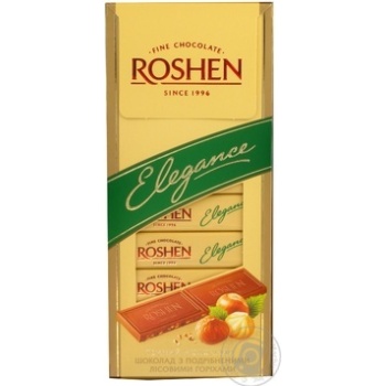 Chocolate milky Roshen Elegance nuts 37% 100g Ukraine - buy, prices for NOVUS - photo 4