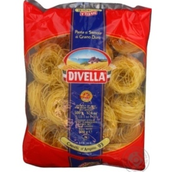 Макарони Divella Capelli d'Angelo 93 500г х12 купити, ціни на МегаМаркет - фото 1