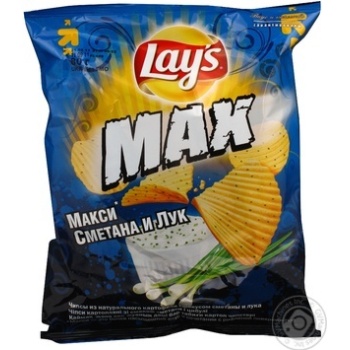 Chips Lay's Max potato sour cream 80g Ukraine - buy, prices for NOVUS - photo 7