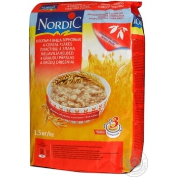 Flakes Nordic 4 kinds of cereals whole grain 1500g - buy, prices for NOVUS - photo 6