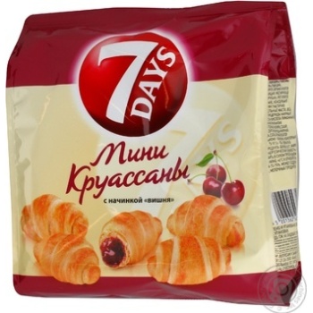 Круассаны 7 days мини с черешневой начинкой 200г - купить, цены на - фото 3