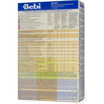 Dry instant rice milk porridge Bebi Apple for 4+ month old babies 7-8 portions 250g - buy, prices for MegaMarket - photo 2