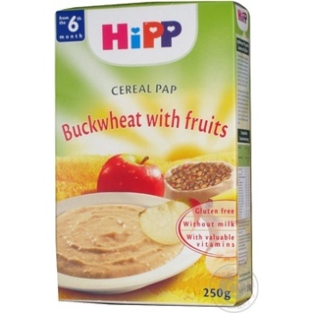 pap hipp buckwheat fruit from 6 months 250g cardboard box Croatia - buy, prices for - photo 5