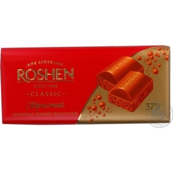 Chocolate milky Roshen 37% 100g Ukraine - buy, prices for NOVUS - photo 1