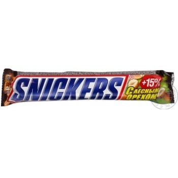 Батончик Snickers з лісовим горіхом 81г - купити, ціни на NOVUS - фото 3