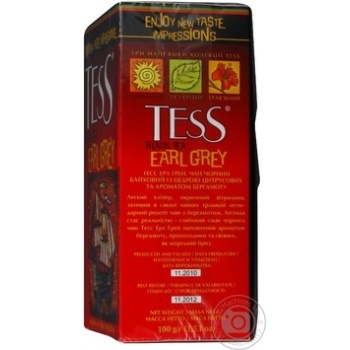 Black pekoe tea Tess Earl Grey with citrus peel and bergamot flavor 100g Ukraine - buy, prices for NOVUS - photo 4