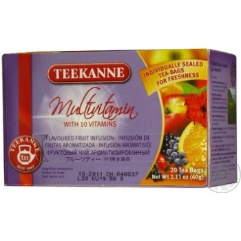 Multivitamin tea bags Teekanne with 10 vitamins 20x3g Germany - buy, prices for - photo 5