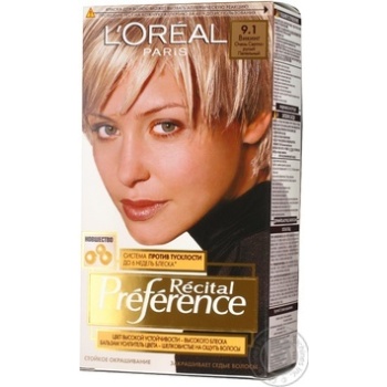 L'oreal Recital Preference №9.1 Hair Dye - buy, prices for MegaMarket - photo 3