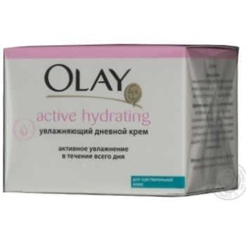 Крем денний Olay Active Hydrating зволожуючий для чутливої шкіри 50мл - купить, цены на - фото 2