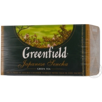 Green pekoe tea Greenfield Japanese Sencha 25х2g teabags Russia - buy, prices for - photo 19