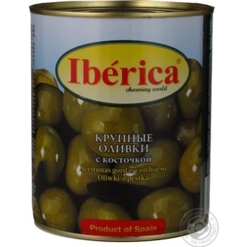 Оливки Іберіка 875 г ж/б з/к Гігант купити, ціни на МегаМаркет - фото 1