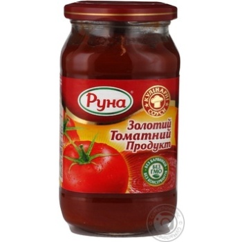 Продукт томатный Руна Золотой томат 490г купити, ціни на МегаМаркет - фото 1