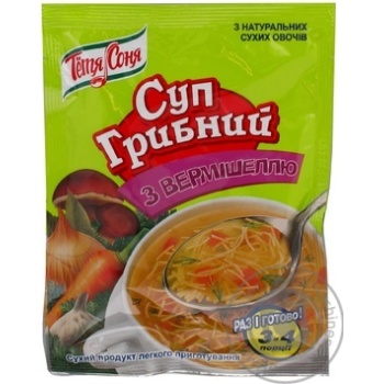 Soup Tetya sonya mushrooms with vermicelli 60g Ukraine - buy, prices for MegaMarket - photo 1
