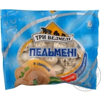 Пельмені з свининою Три Ведмедi 450г