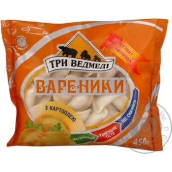 Вареники з картоплею Три Ведмедi 450г