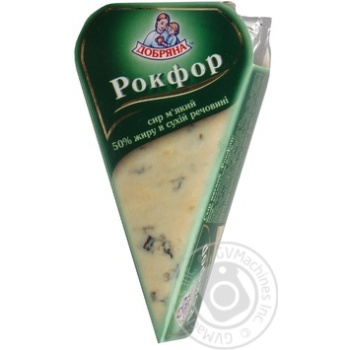 Сыр Добряна рокфор сычужный мягкий с голубой плесенью 50% 100г купить, цены на МегаМаркет - фото 1