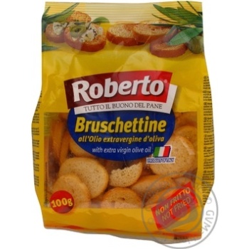 Сухарики Roberto Bruschettine оливкова олія 100г х6 купити, ціни на МегаМаркет - фото 3