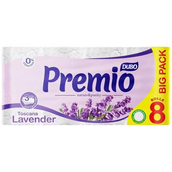 Туалетний папір Диво Toscana Lavender 3-шаровий 8шт - купити, ціни на ULTRAMARKET - фото 1