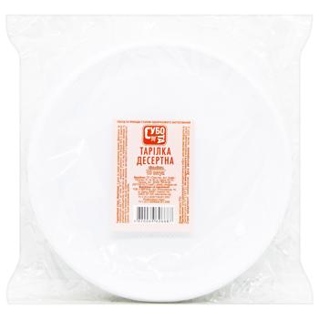 Subbota Disposable Dessert White Plates 10pcs - buy, prices for COSMOS - photo 1