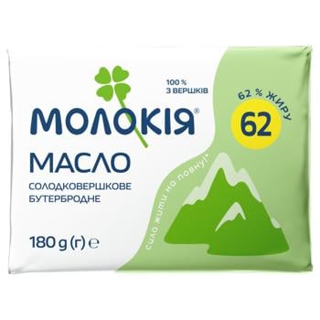 Molokiya Sandwich Butter 62% 180g - buy, prices for MegaMarket - photo 1