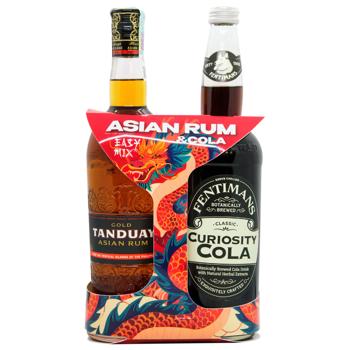 Tanduay Asian Rum Gold 40% 0.7l and Fentimans Drink 0.75l Set