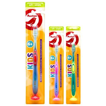 Зубна щітка Auchan Kids м'яка 6+ - купити, ціни на Auchan - фото 1