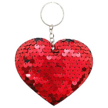 Брелок сердце микс 6,5см - купить, цены на Чудо Маркет - фото 1