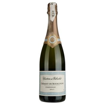 Chartron et Trebuchet Cremant de Bourgogne White Brut Sparkling Wine 11.5% 0.75l - buy, prices for MegaMarket - photo 1