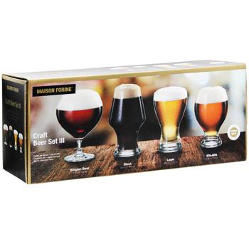 Набор бокалов Maison Forine Craft ІІІ для дегустации пива 4шт - купить, цены на Auchan - фото 3