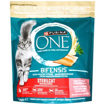 Корм сухий Purina One Sterilcat з лососем для стерилізованих котів 1,5кг - купити, ціни на MasterZoo - фото 1