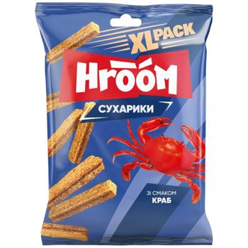 Сухарики Hroom! житні зі смаком Краб 100г - купити, ціни на Восторг - фото 1