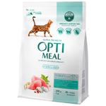 Корм сухой Optimeal с индейкой и овсом для стерилизованных кошек 200г