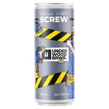 Пиво Under Wood BRWR. Screw напівтемне 0,33л ж/б - купить, цены на Grono - фото 1