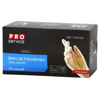 Рукавички оглядові Pro Service Professional вінілові L 100шт - купити, ціни на NOVUS - фото 1