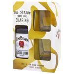 Jim Beam White Whiskey 40% 0.7l + 2 Glasses