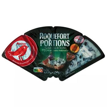 Auchan Roquefort Cheese 55% 25g x 4pcs - buy, prices for - photo 1