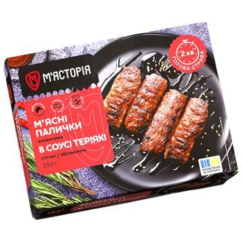 Мясные палочки Мястория в соусе терияки готовые обжаренные 330г - купить, цены на КОСМОС - фото 1